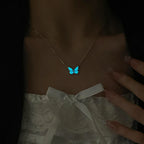 Glow in the Dark - Dream Blue Butterfly Necklace