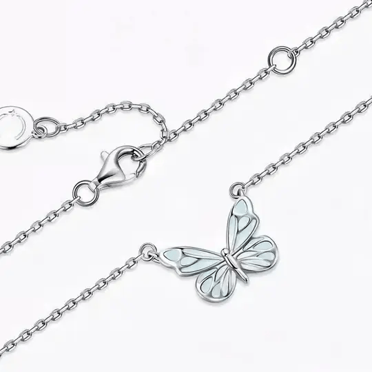 Glow in the Dark - Dream Blue Butterfly Necklace